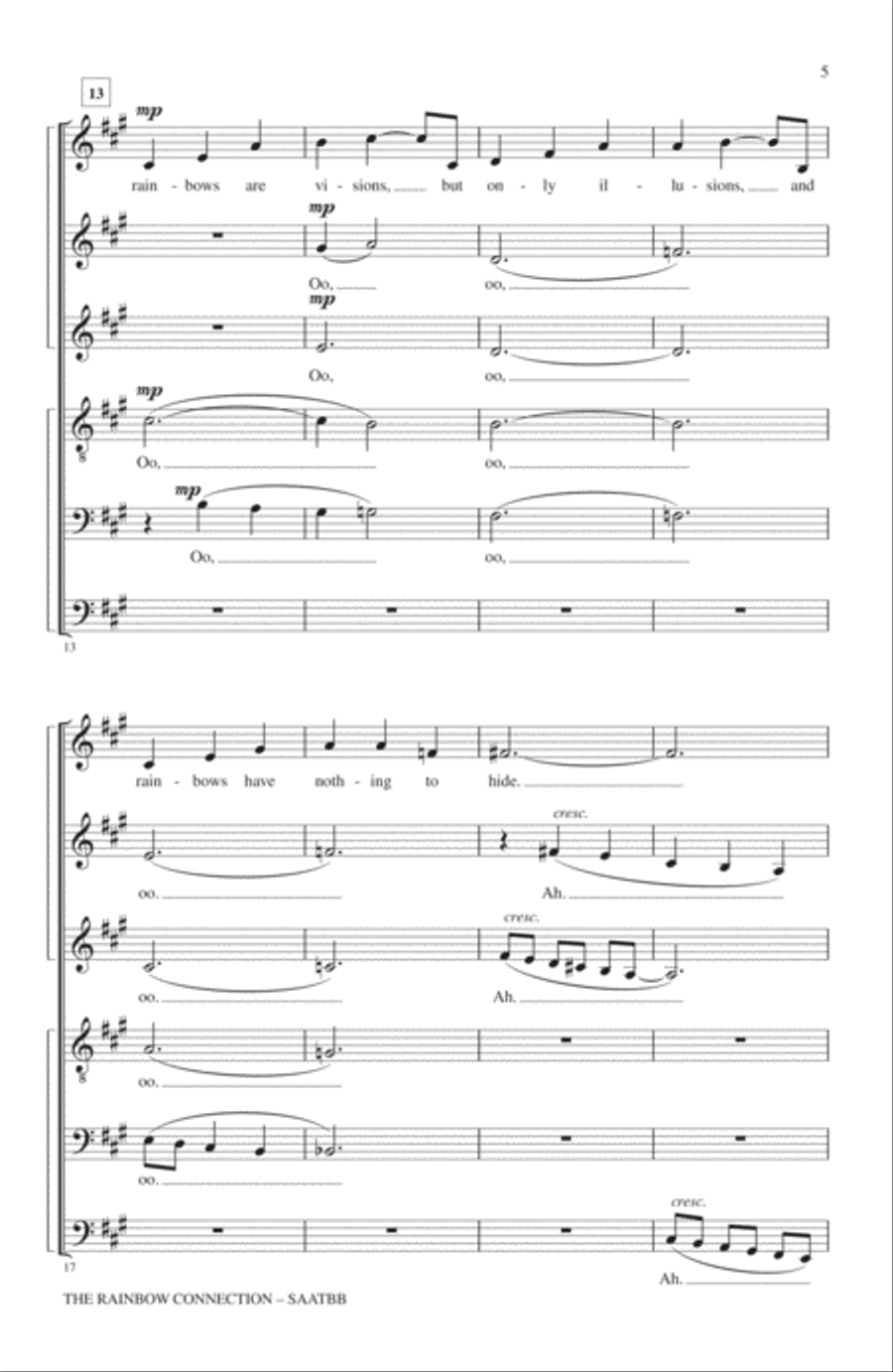 The Rainbow Connection The Rainbow Connection 4-Part scores gallery preview page 3