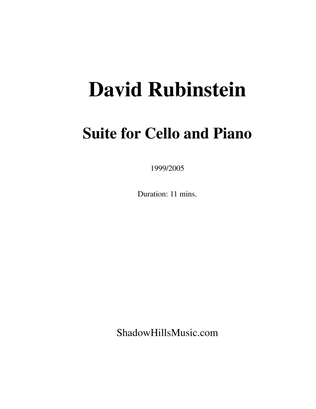 Book cover for Suite for cello and piano