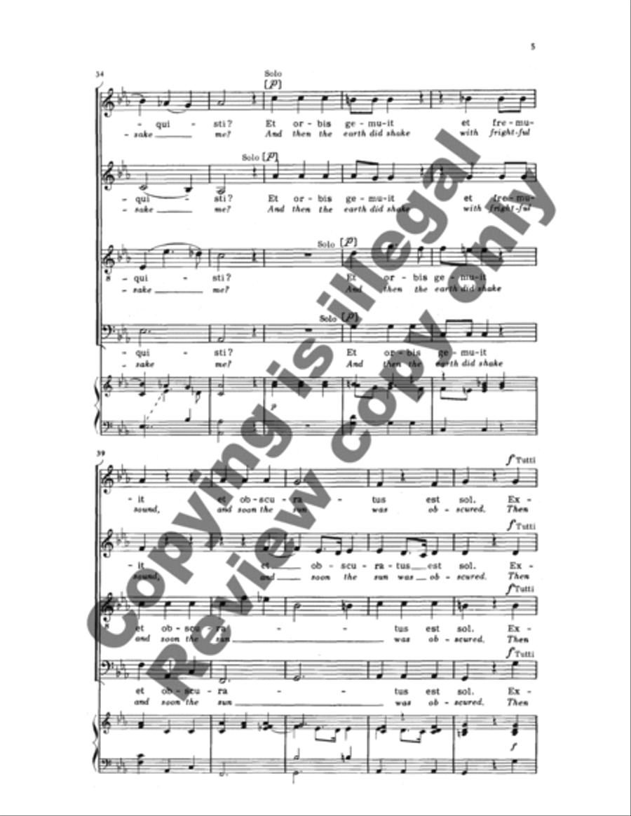 Tenebrae factae sunt (Darkness Fell) 4-Part scores gallery preview page 5