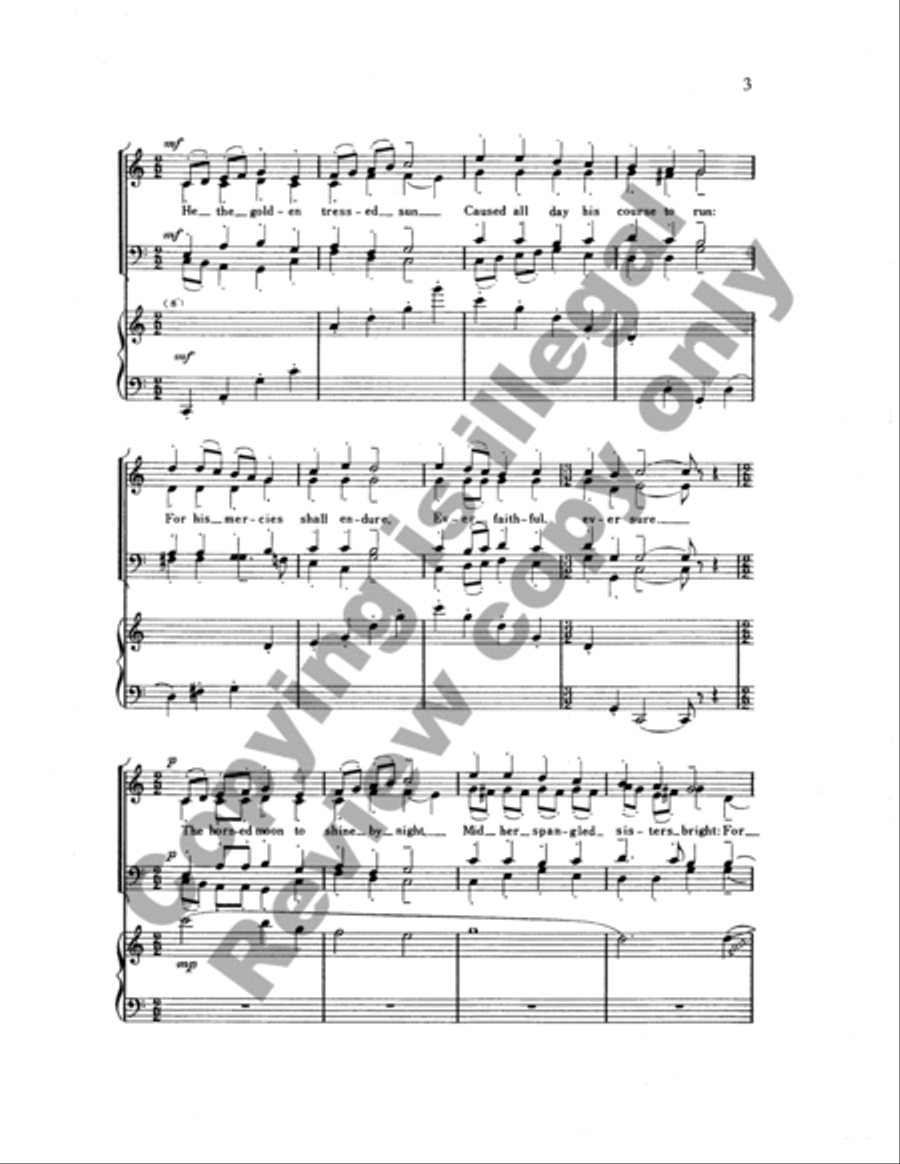 Let Us With a Gladsome Mind 4-Part scores gallery preview page 8