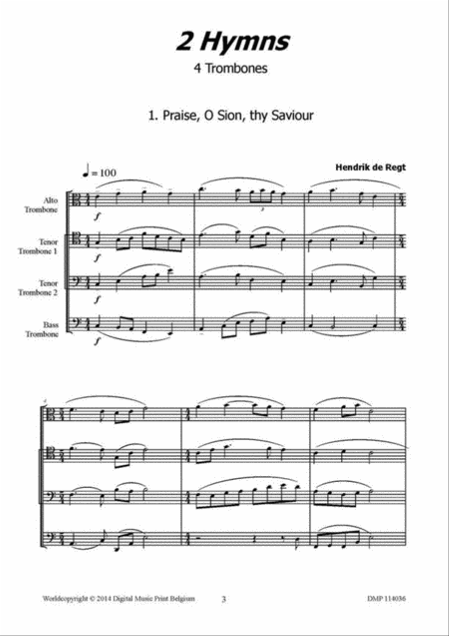 2 Hymns Brass Duet scores gallery preview page 2