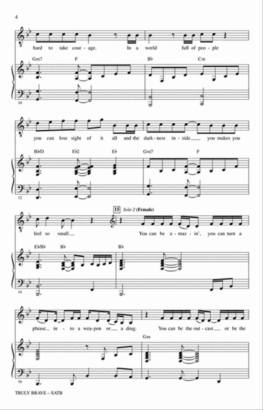 Truly Brave Truly Brave 4-Part scores gallery preview page 3