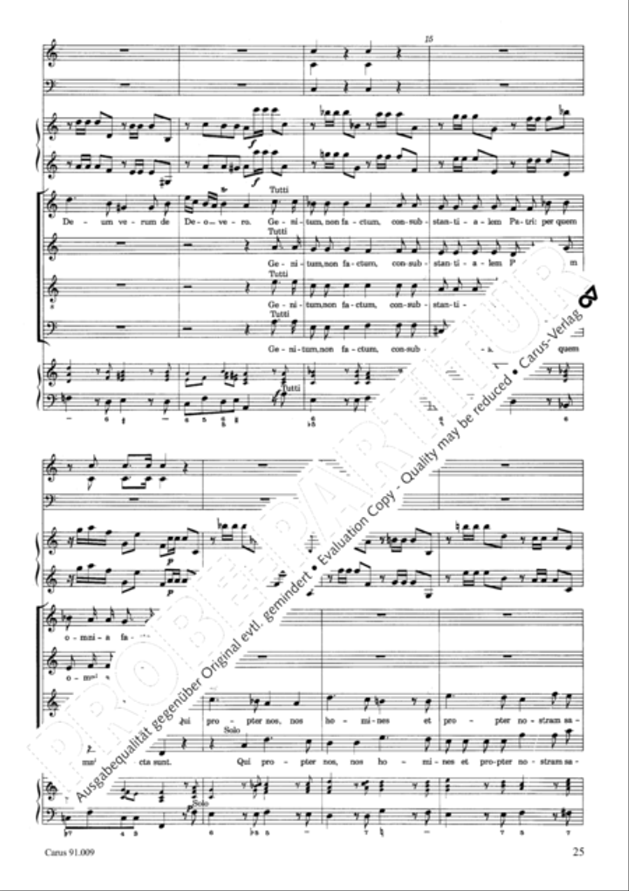 Missa Sancti Gabrielis 4-Part scores gallery preview page 28