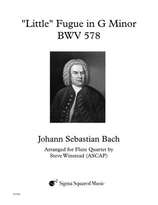 Little Fugue in G Minor, BWV 578 for Flute Quartet or Choir