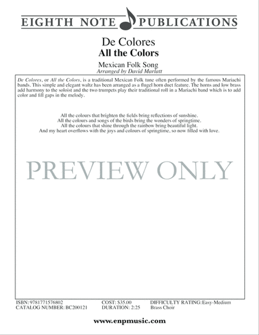 De Colores De Colores Small Ensemble scores gallery preview page 2