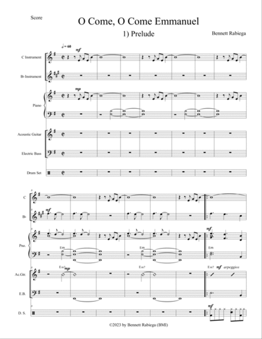 O Come, O Come, Emmanuel: A Christmas Cantata in eight movements Chamber Orchestra scores gallery preview page 4