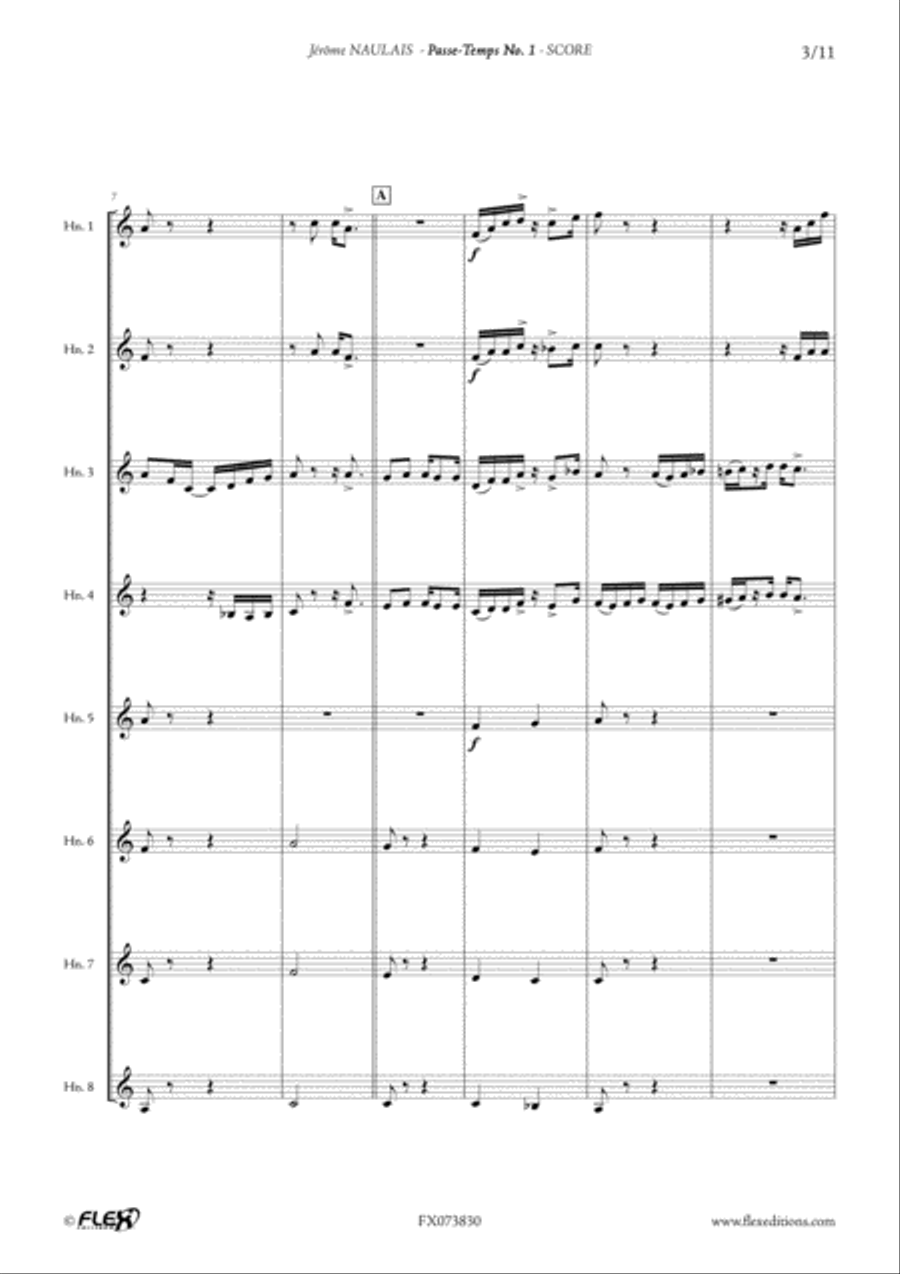 Passe-Temps No. 1 Chamber Music scores gallery preview page 3