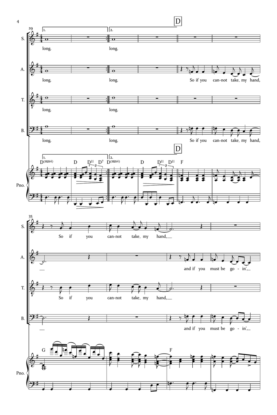 Make Your Own Kind Of Music 4-Part scores gallery preview page 4