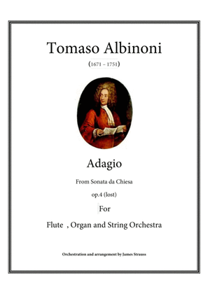 Adagio in g minor for flute, strings and organ