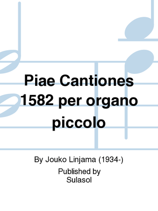 Piae Cantiones 1582 per organo piccolo