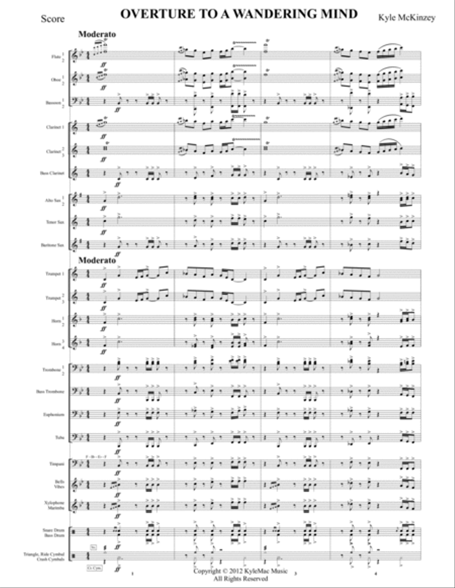 OVERTURE TO A WANDERING MIND Concert Band scores gallery preview page 3