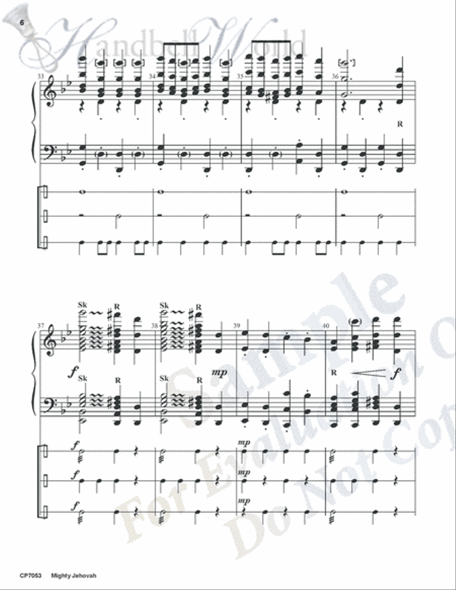 Mighty Jehovah (Russian Dance) 5-Octaves scores gallery preview page 6