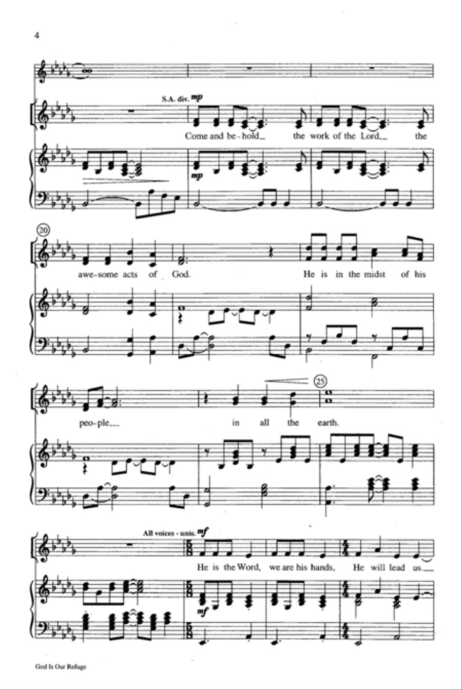 God Is Our Refuge 4-Part scores gallery preview page 5