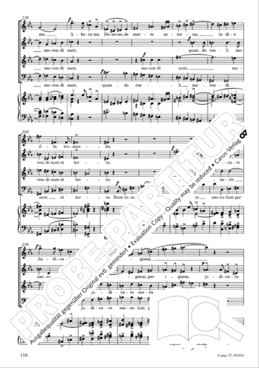 Messa da Requiem 4-Part scores gallery preview page 117