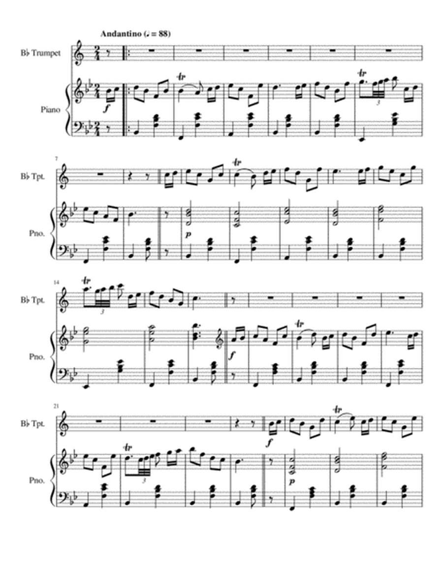 Opus 126a, Concerto for Trumpet & Orchestra in Bb-do (Piano Score) image number null