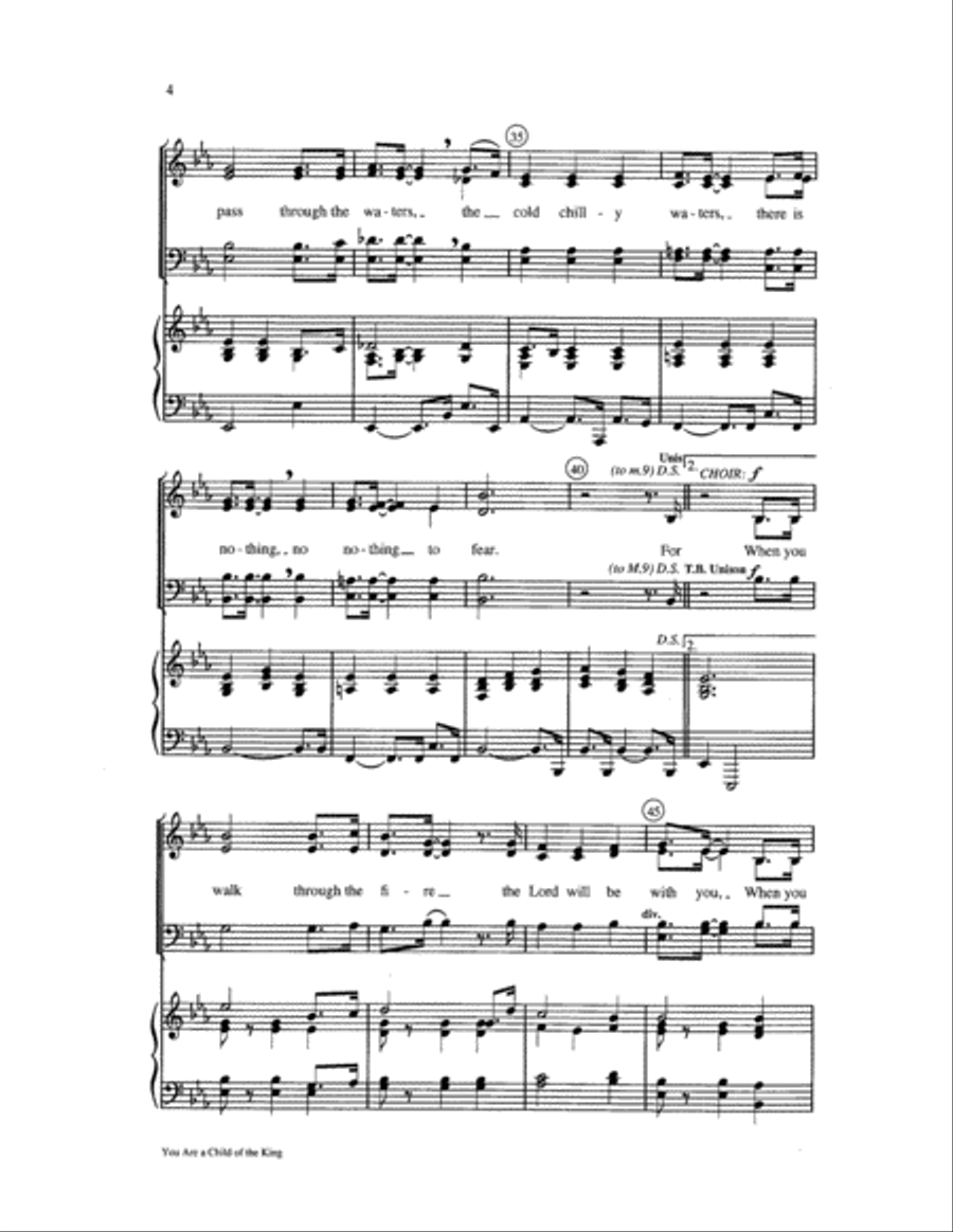 You Are a Child of the King Choir scores gallery preview page 4