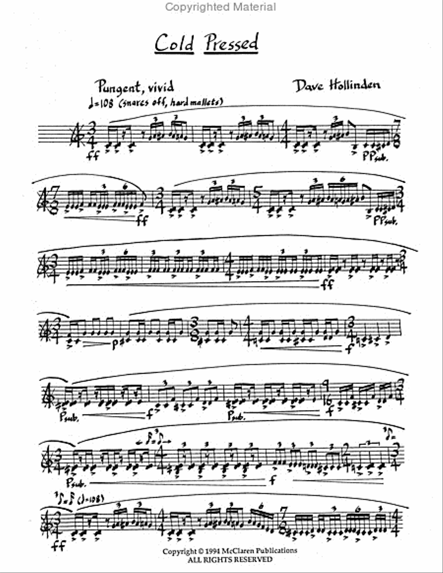 Cold Pressed Percussion Ensemble scores gallery preview page 4