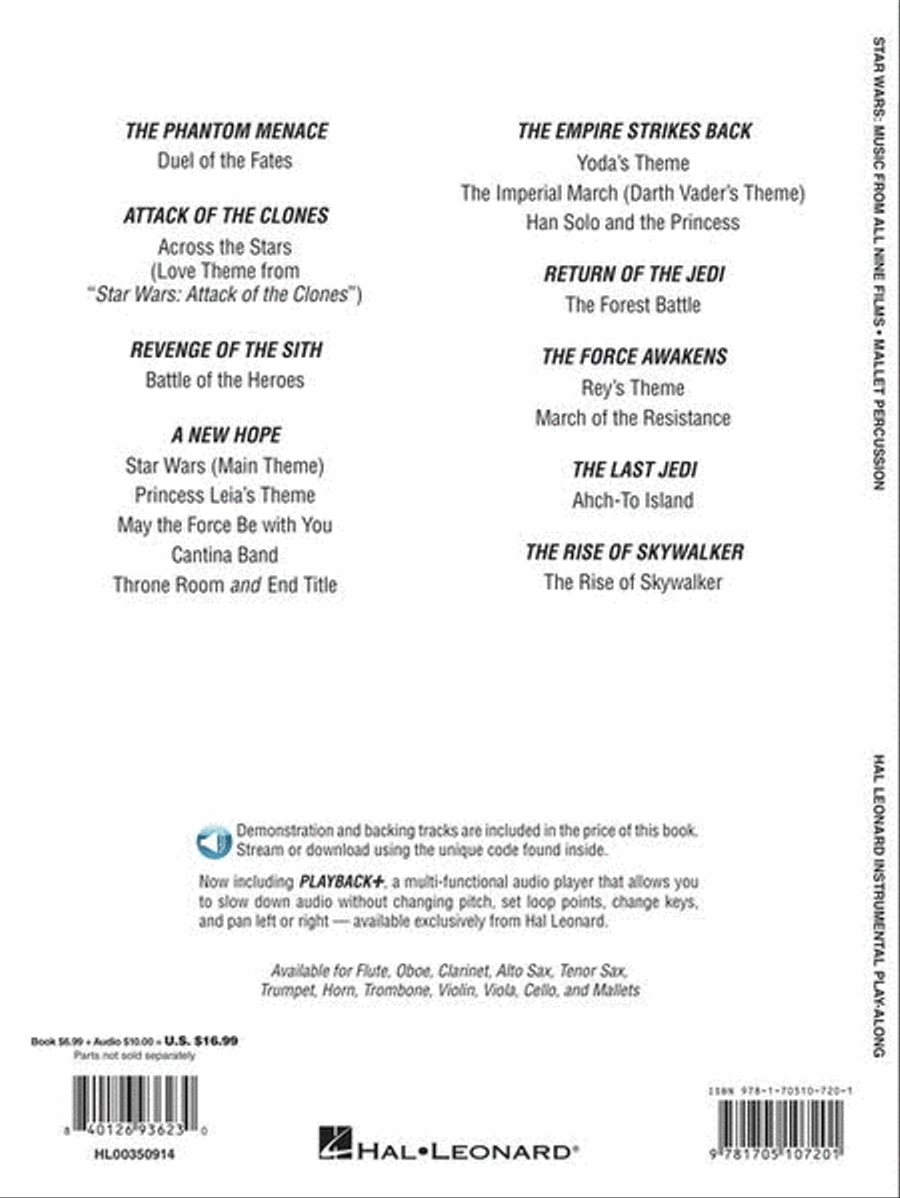 Star Wars – Instrumental Play-Along for Mallet Percussion Percussion scores gallery preview page 8