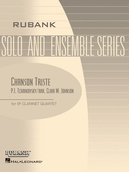 Chanson Triste - Clarinet Quartets With Score