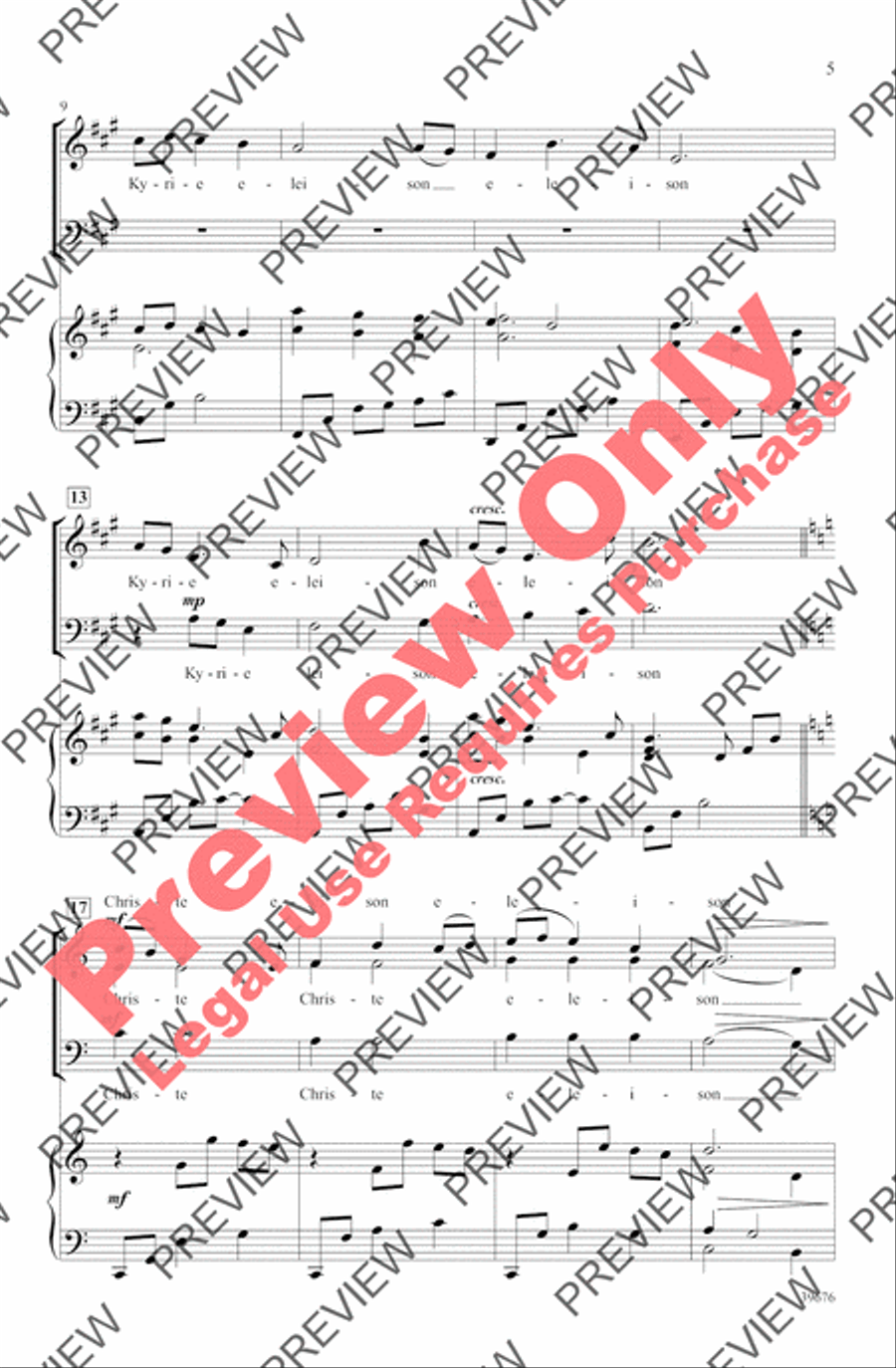 Missa Festiva 4-Part scores gallery preview page 8