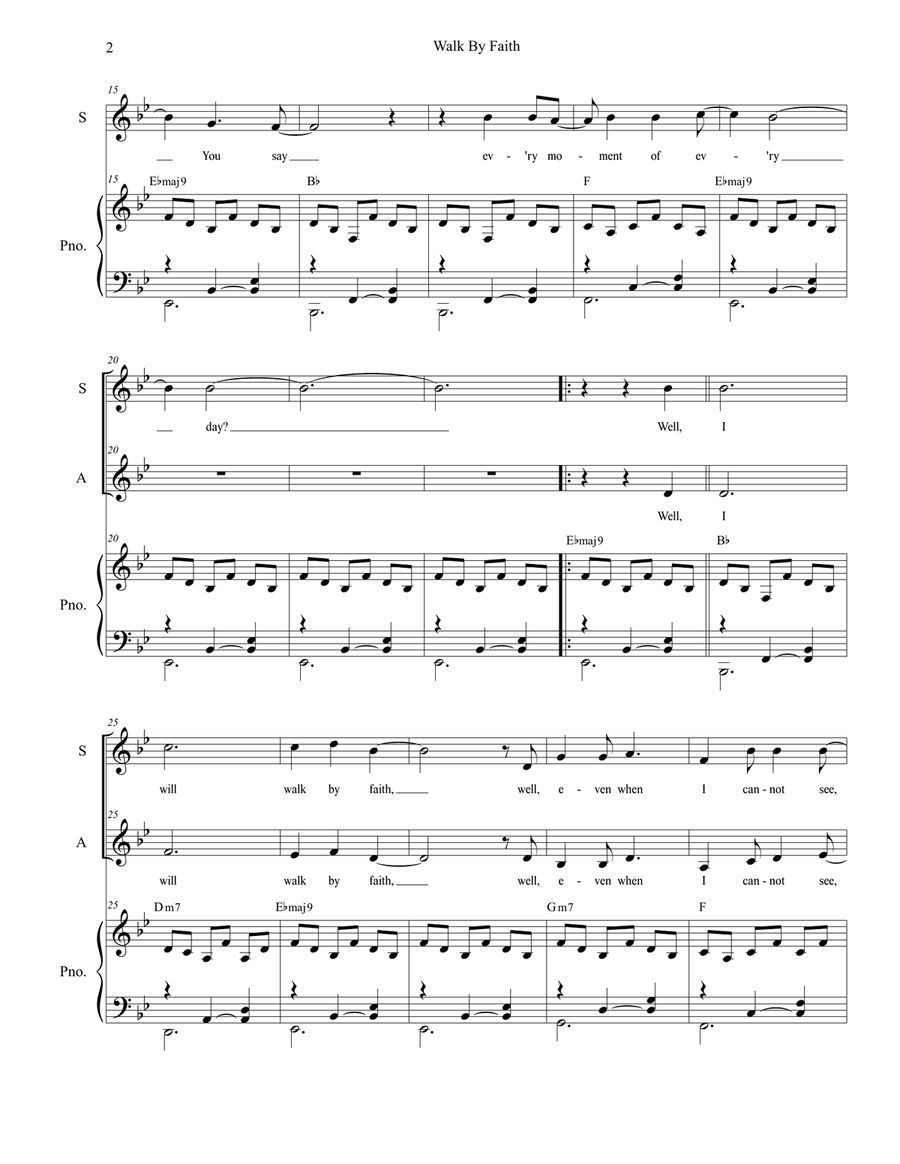 Walk By Faith SA scores gallery preview page 2