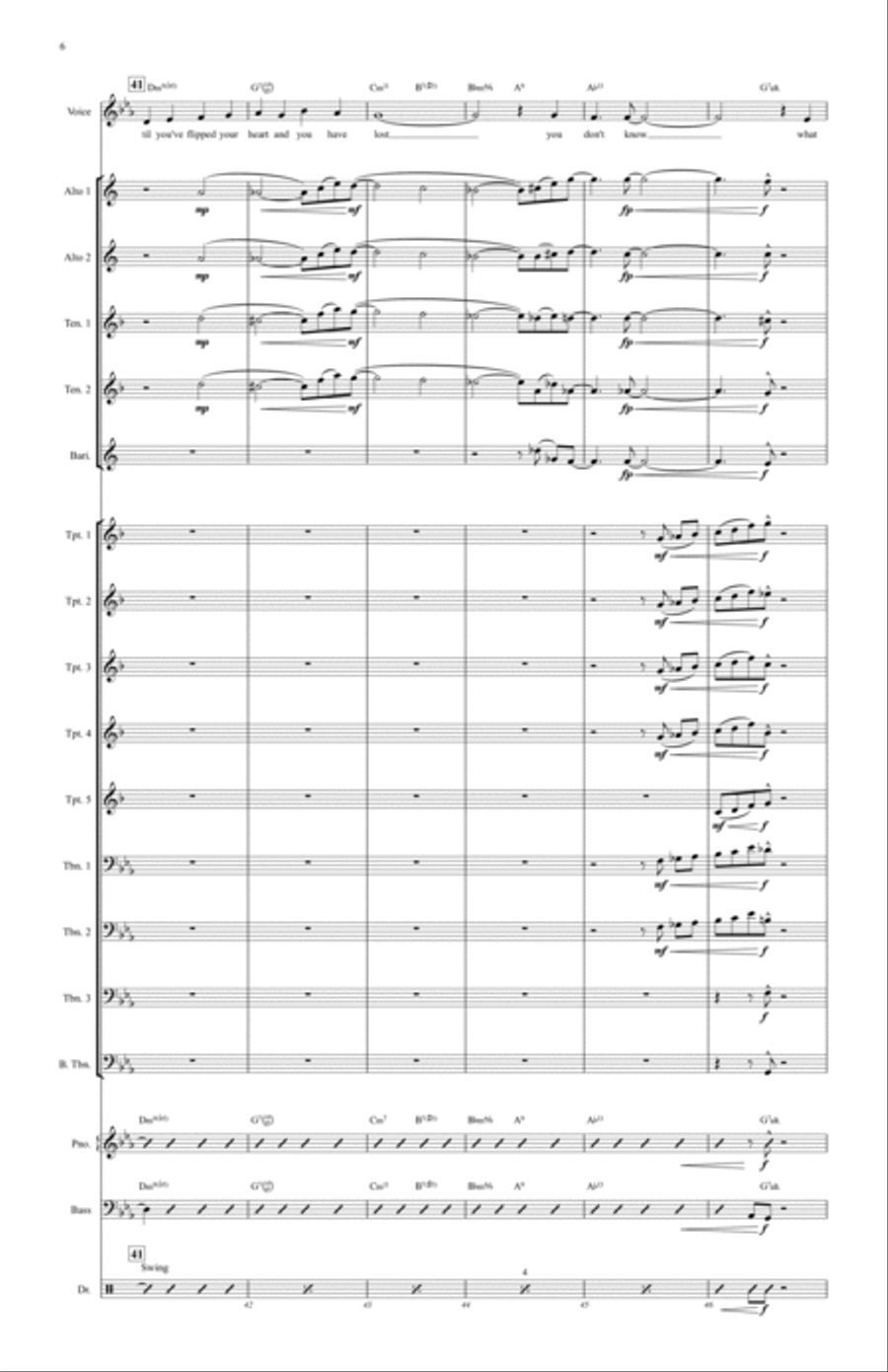 You Don't Know What Love Is Jazz Ensemble scores gallery preview page 6