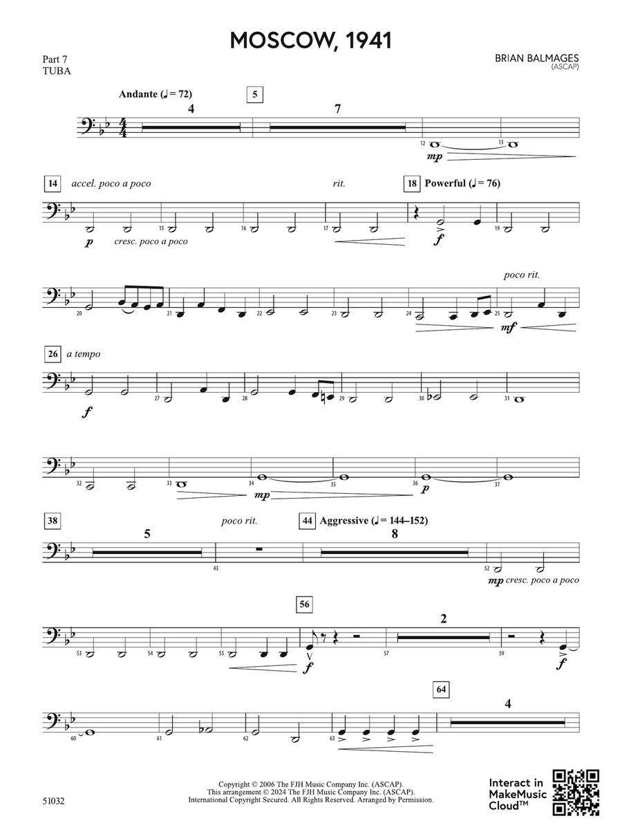 Moscow, 1941: Part 7 - Tuba Tuba scores gallery preview page 1