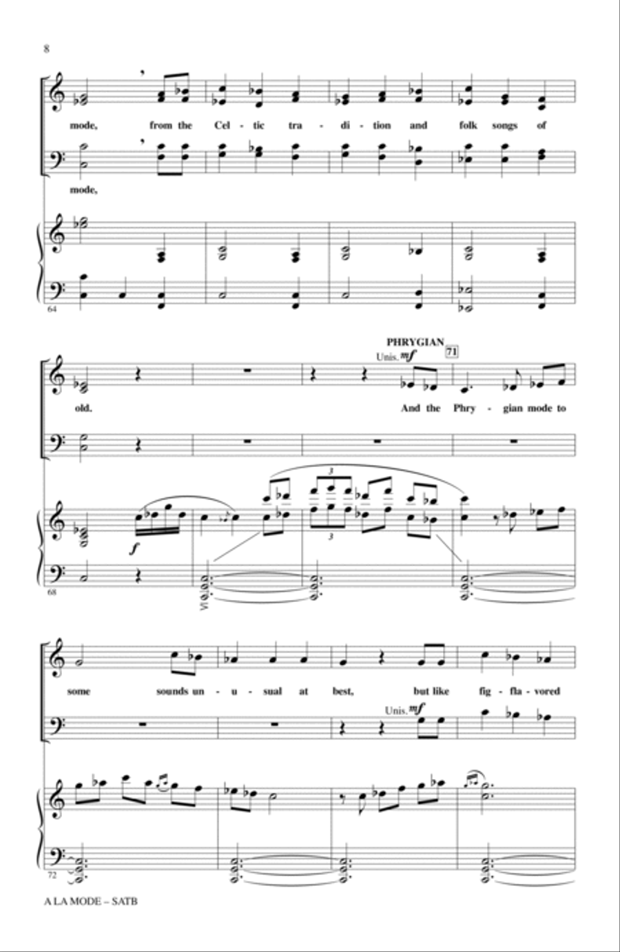 A La Mode 4-Part scores gallery preview page 6