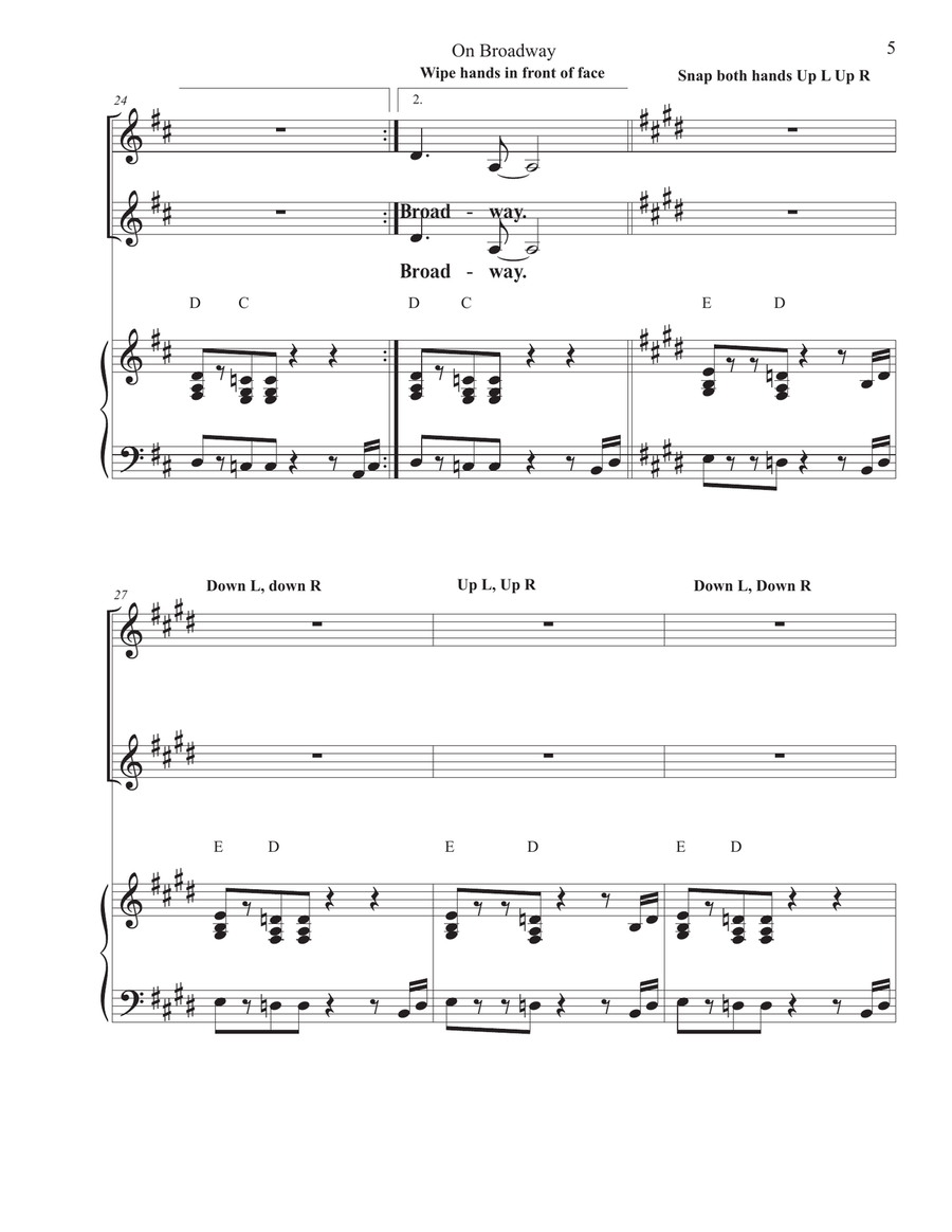 On Broadway 2-Part scores gallery preview page 5