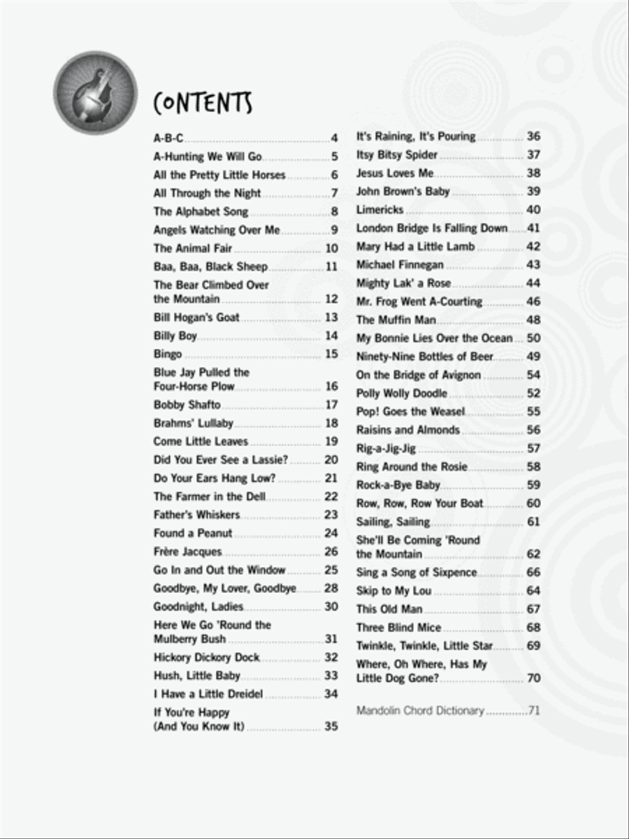 Just for Fun -- Children's Songs for Mandolin Mandolin scores gallery preview page 3