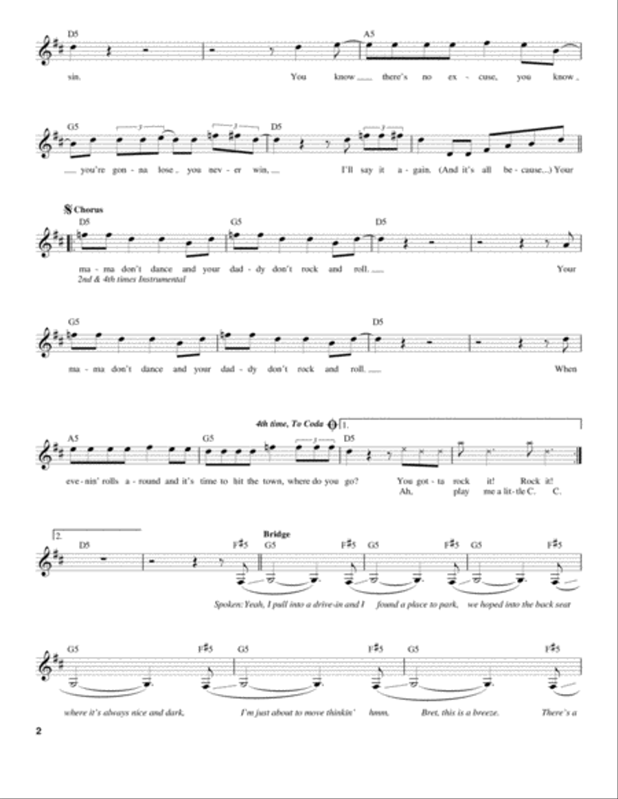 Your Mama Don't Dance Your Mama Don't Dance Acoustic Guitar scores gallery preview page 2