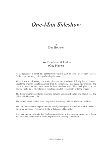 One-Man Sideshow (Bass Trombone & Hi-Hat) image number null