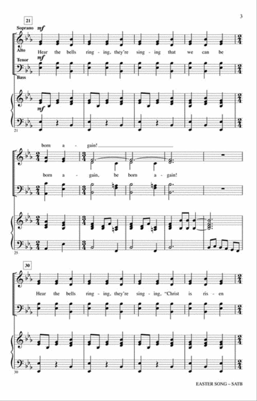 Easter Song Easter Song 4-Part scores gallery preview page 3