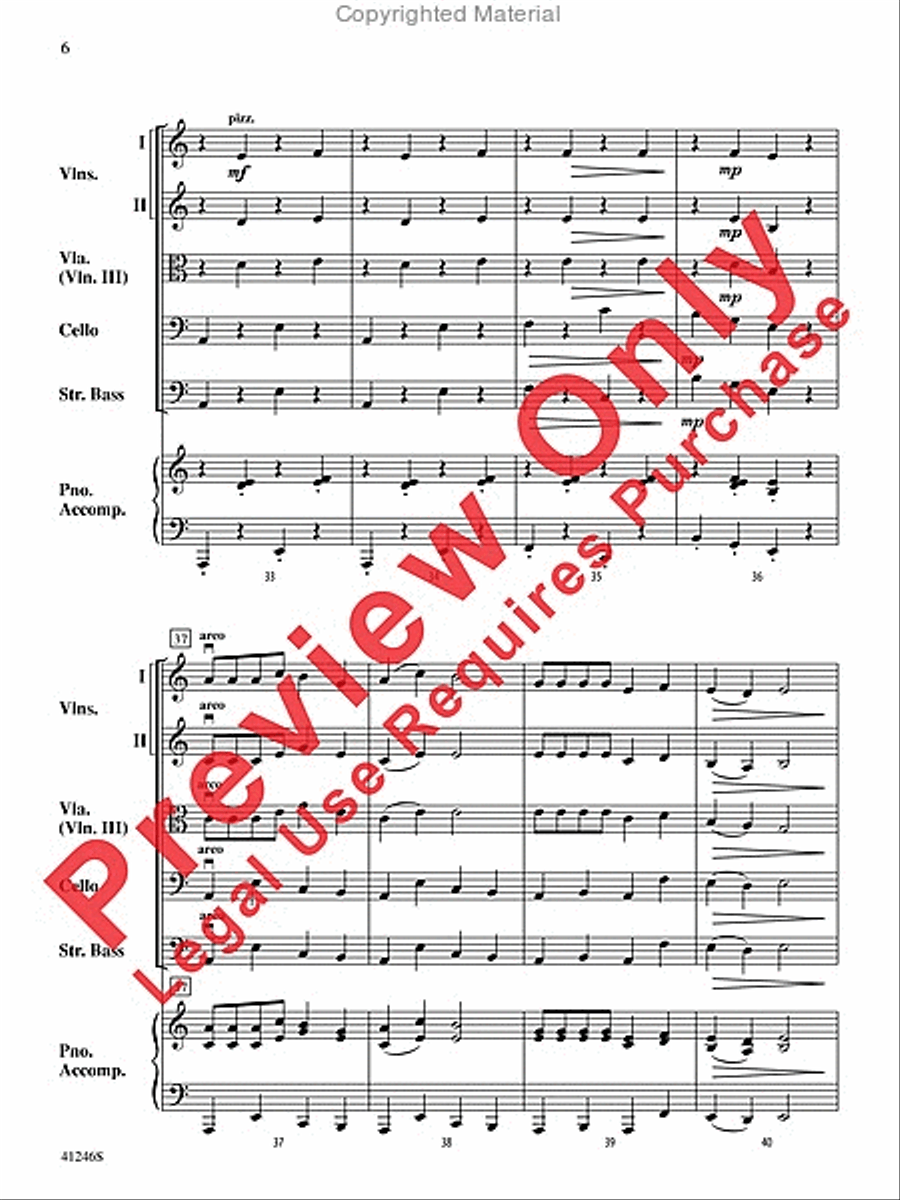 Walk of the Silent Zombies String Orchestra scores gallery preview page 6