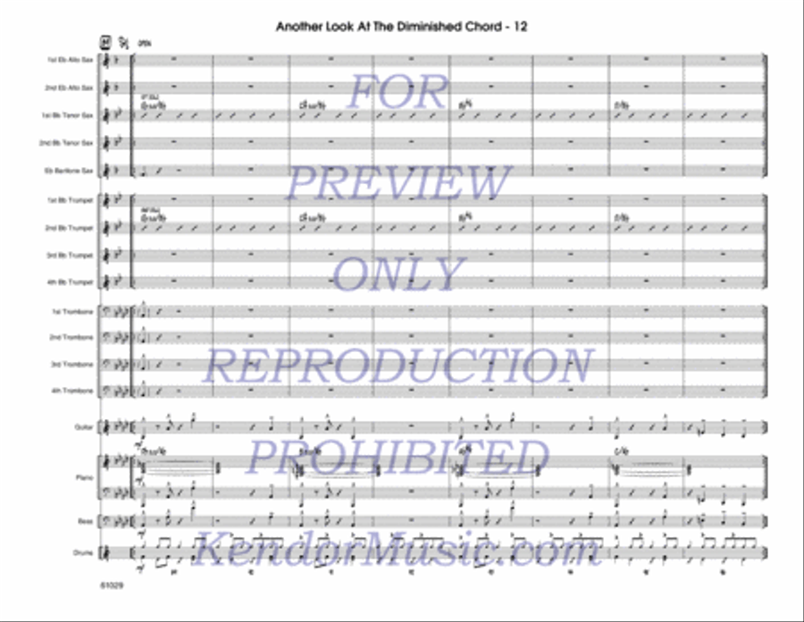 Another Look At The Diminished Chord (Full Score) Jazz Ensemble scores gallery preview page 13