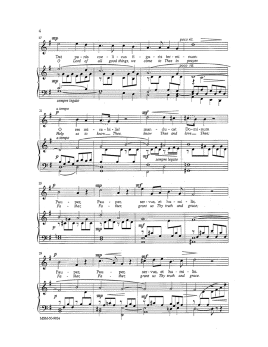 Panis Angelicus (Choral Score)