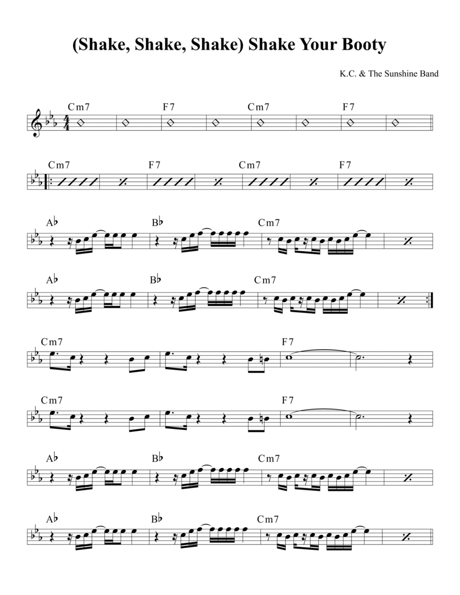 Shake Your Booty Piano, Vocal, Guitar scores gallery preview page 1