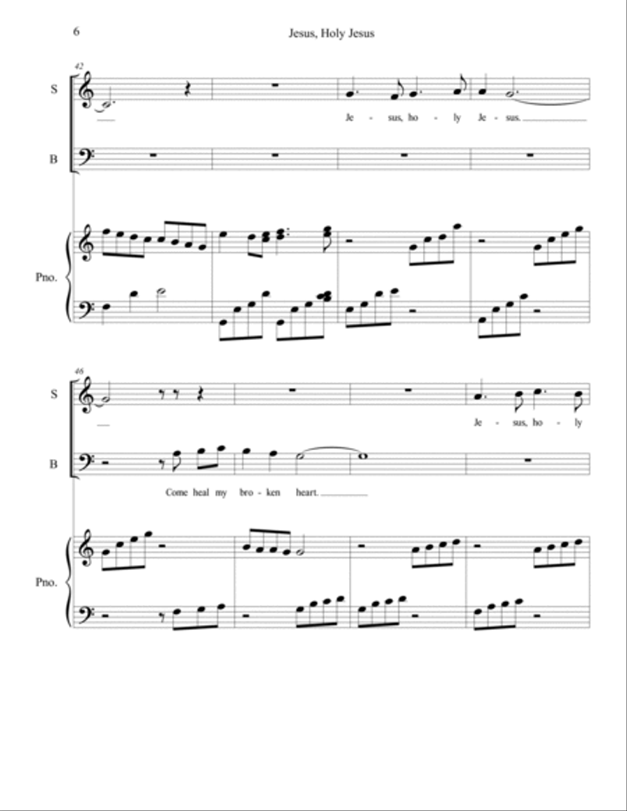 Jesus, Holy Jesus 4-Part scores gallery preview page 6