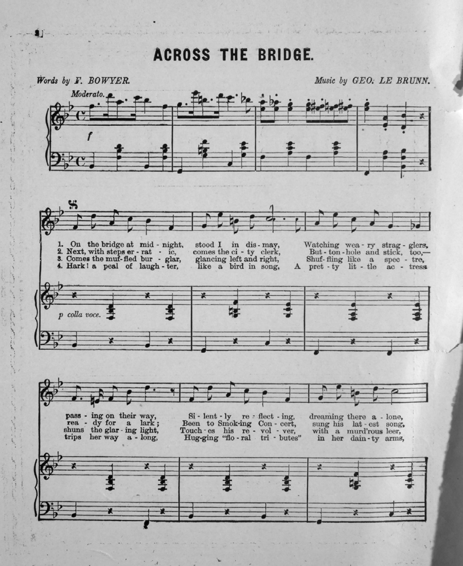 Across the Bridge. Descriptive Song Voice - Digital Sheet Music page 2