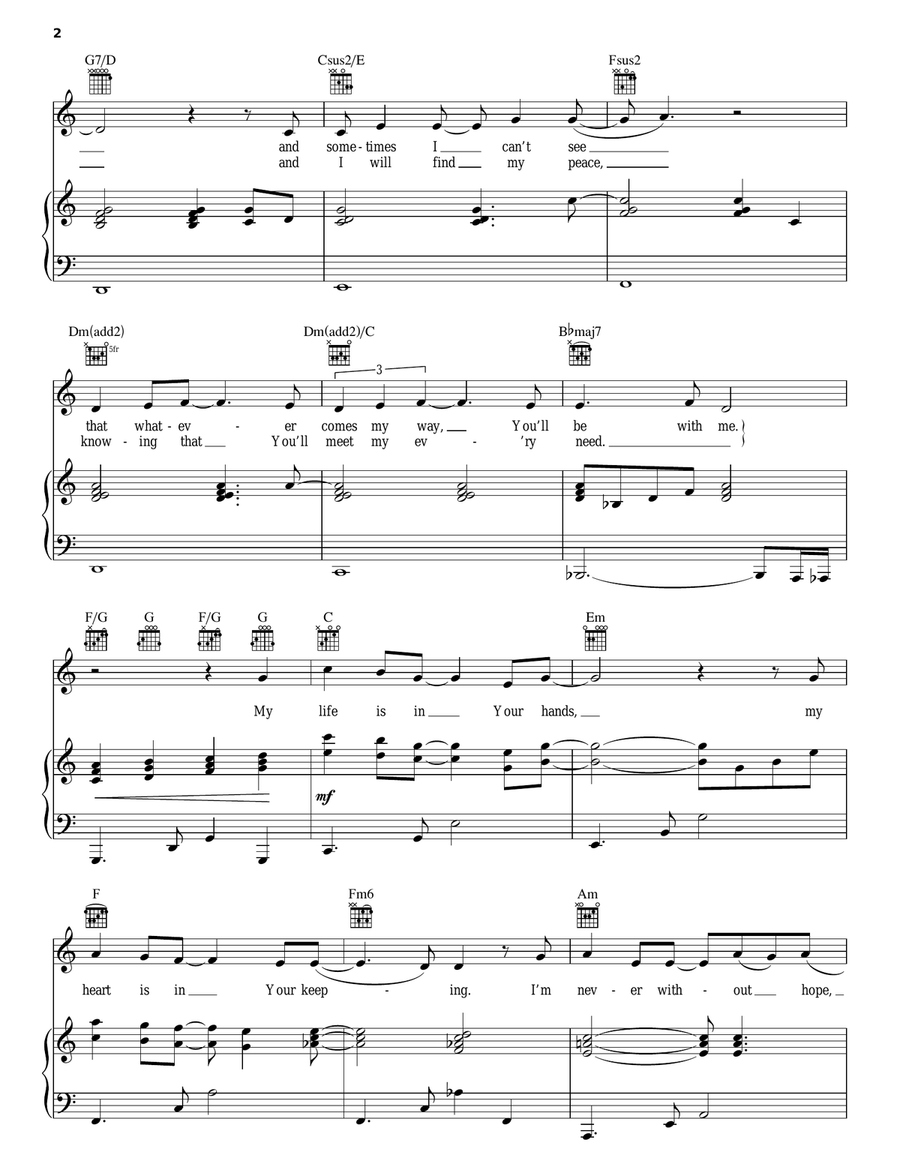 My Life Is In Your Hands Piano, Vocal, Guitar scores gallery preview page 2