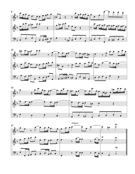 Trio sonata, 2 flutes, continuo, QV 2 : Anh. 2a (arrangement for 3 recorders)
