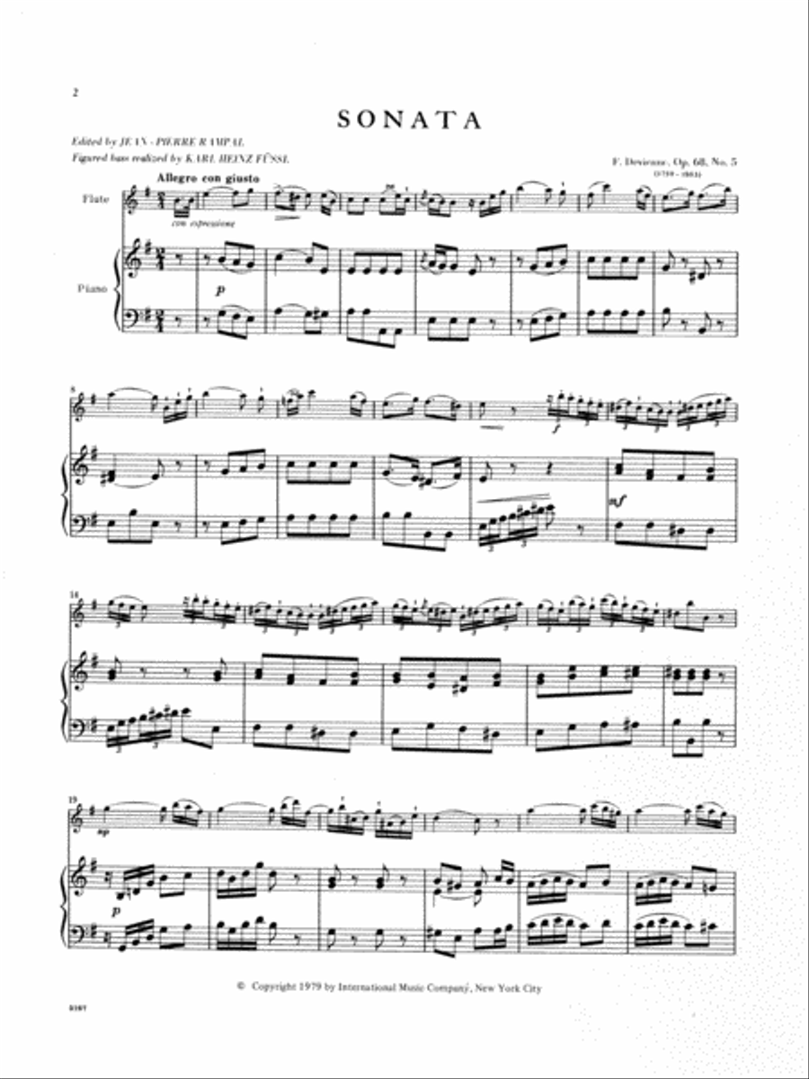 Sonata In E Minor, Opus 68, No. 5 Flute Solo scores gallery preview page 2