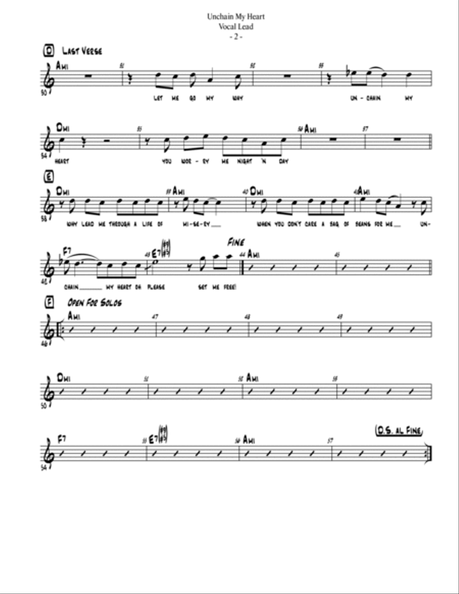 Unchain My Heart Unchain My Heart Large Ensemble scores gallery preview page 3