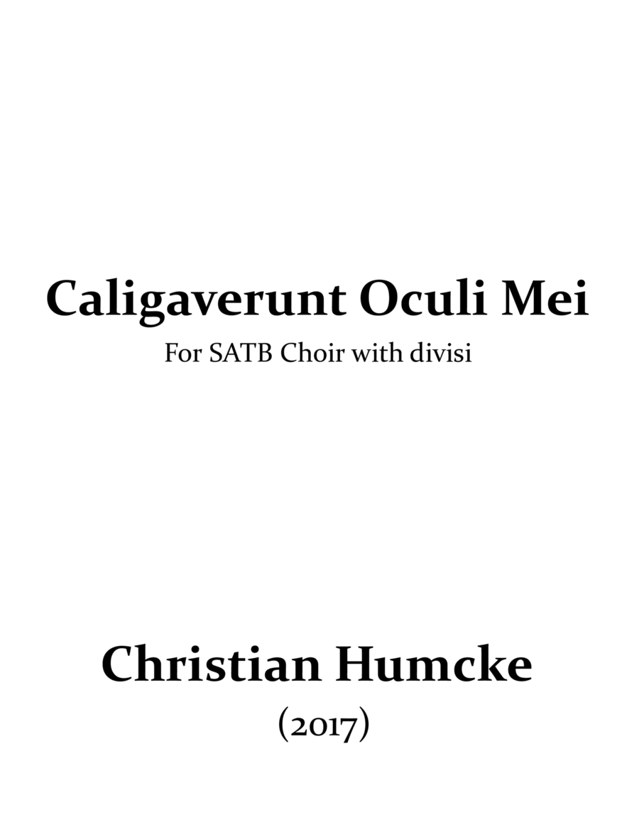Caligaverunt Oculi Mei 4-Part scores gallery preview page 1