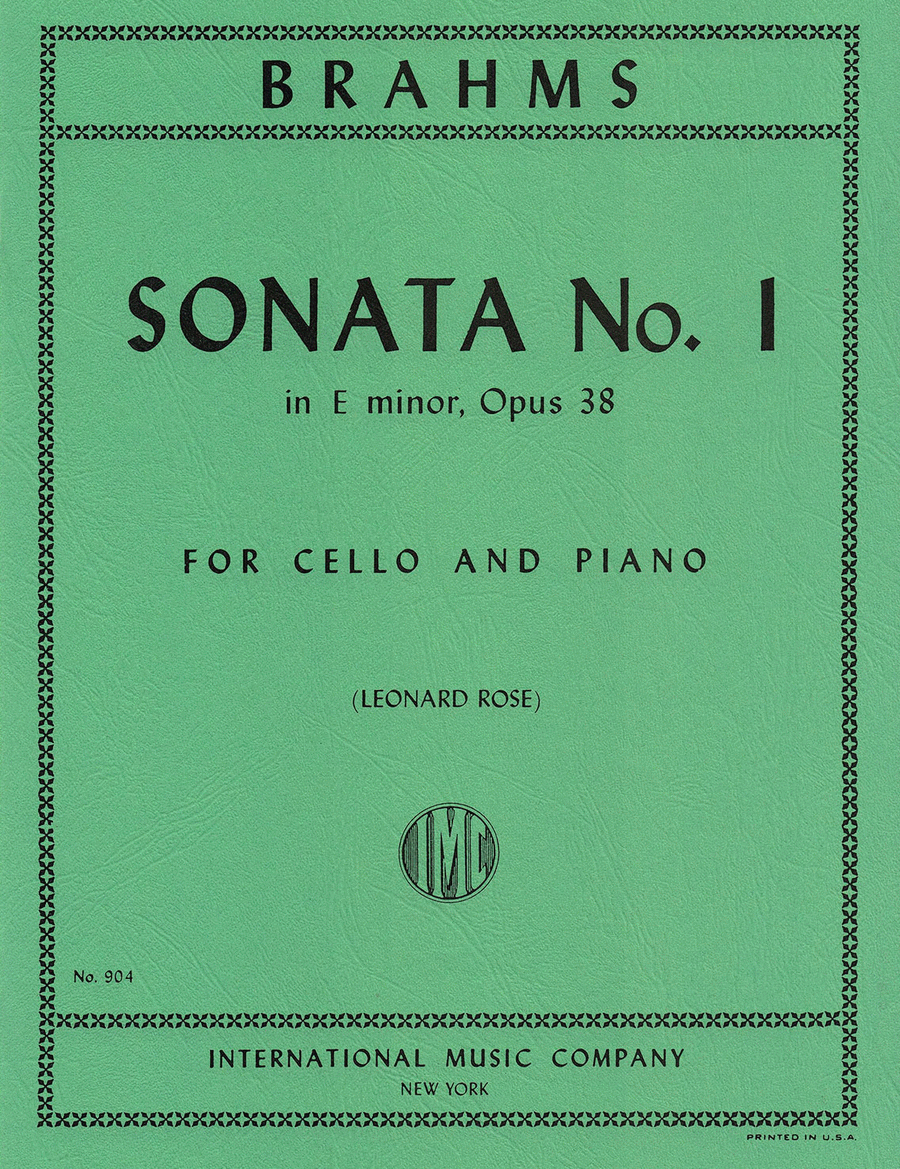 Sonata No. 1 in E minor, Op. 38 by Johannes Brahms Piano Accompaniment - Sheet Music