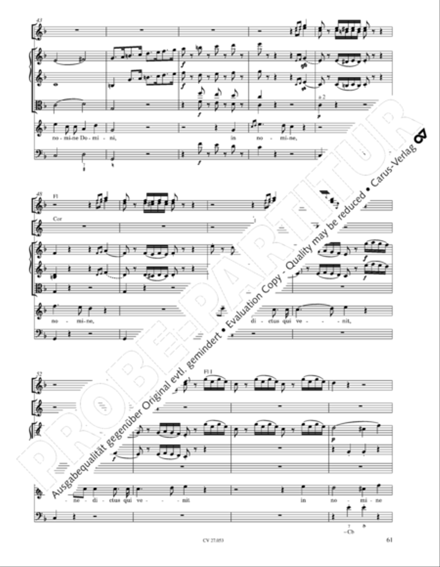 Creation Mass in A-major after Joseph Haydn (Schopfungsmesse in A nach Joseph Haydn) 4-Part scores gallery preview page 62