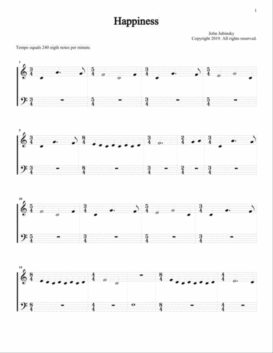 Happiness Happiness Small Ensemble scores gallery preview page 1