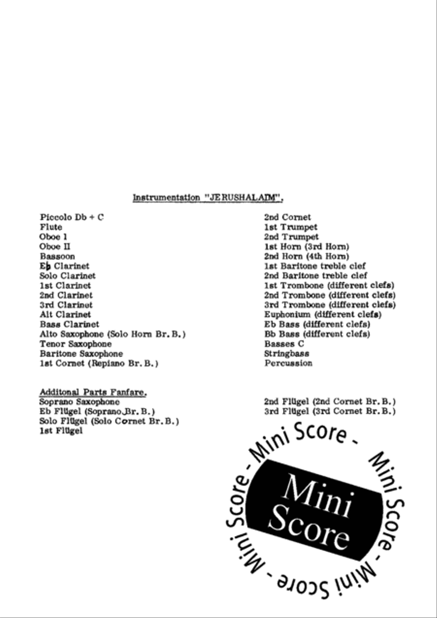Jerushala'Im Shel Zahav Concert Band scores gallery preview page 4