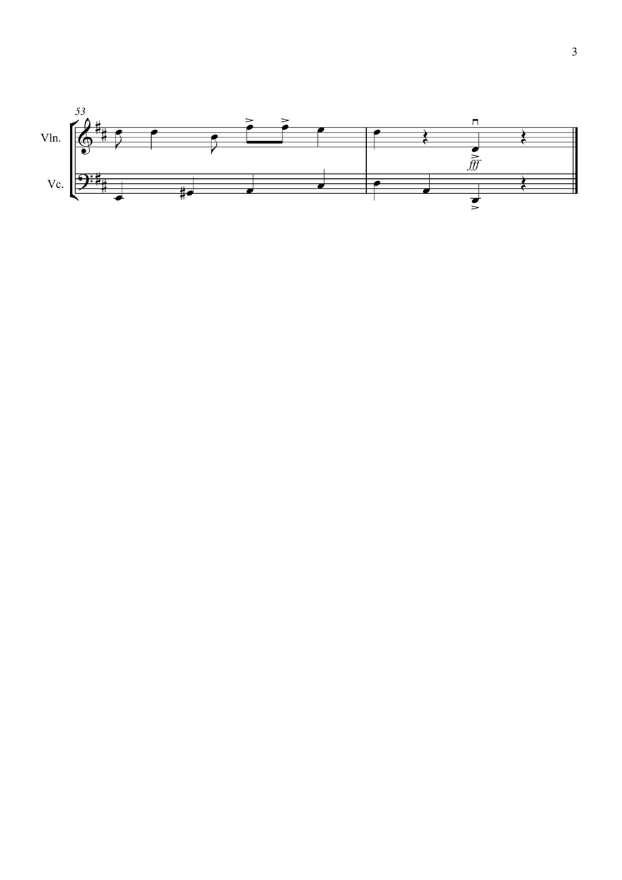 Burnie's Ragtime for Violin and Cello Duet String Duet scores gallery preview page 3