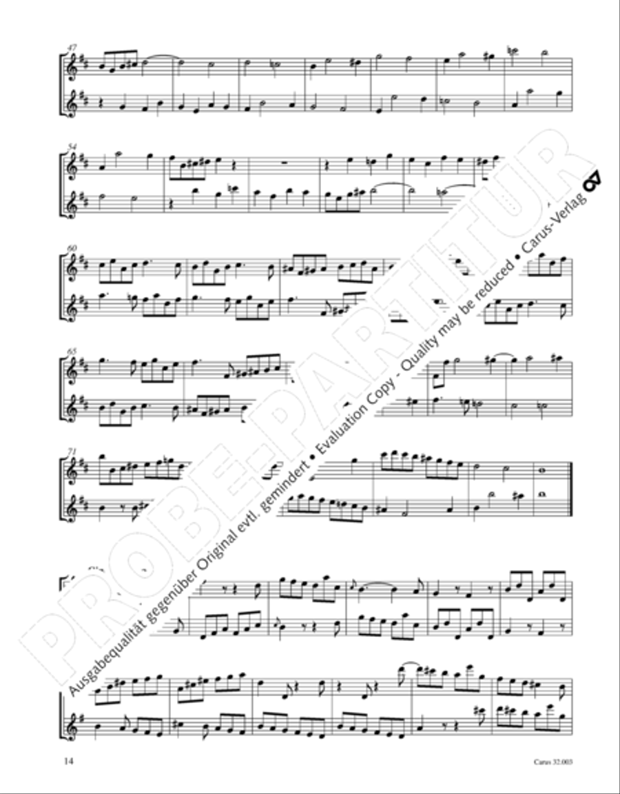 Gesamtausgabe Band 3 (Kammermusik: Duette, Solo- und Triosonaten) Score scores gallery preview page 35